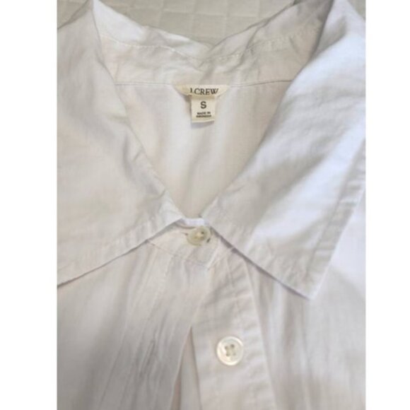 J. Crew Women's Oversized White Button-Down Shirt Size US S - Picture 5 of 7